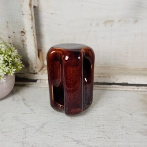 Vintage Brown Porcelain Insulator | Large Electric Insulator | Rustic Decor